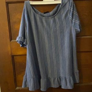 Dusty blue peplum top